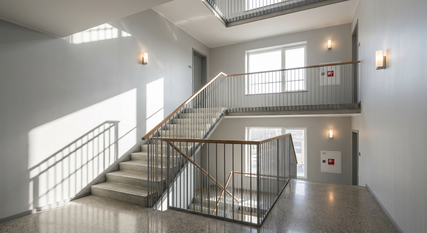 A spotless Scandinavian-style living room just after a professional cleaning, featuring a light grey fabric sofa, a pale oak coffee table, and a perfectly vacuumed light-beige rug with crisp lines. The surfaces of the table and TV console are completely dust-free, with a neatly aligned stack of neutral-colored books and a single green plant in a white ceramic pot. Soft afternoon natural light enters from large unseen windows, creating delicate, realistic shadows and a warm, inviting glow. The photographic image is composed using the rule of thirds from a slightly elevated angle, with sharp focus throughout to emphasize order, freshness, and the feeling of gaining more free time in a perfectly maintained home.